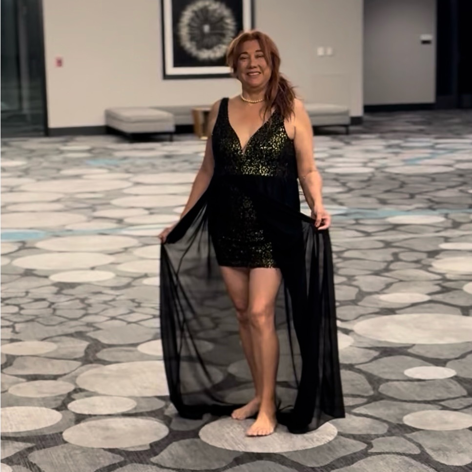 Elegant Black And Gold High Low Dress